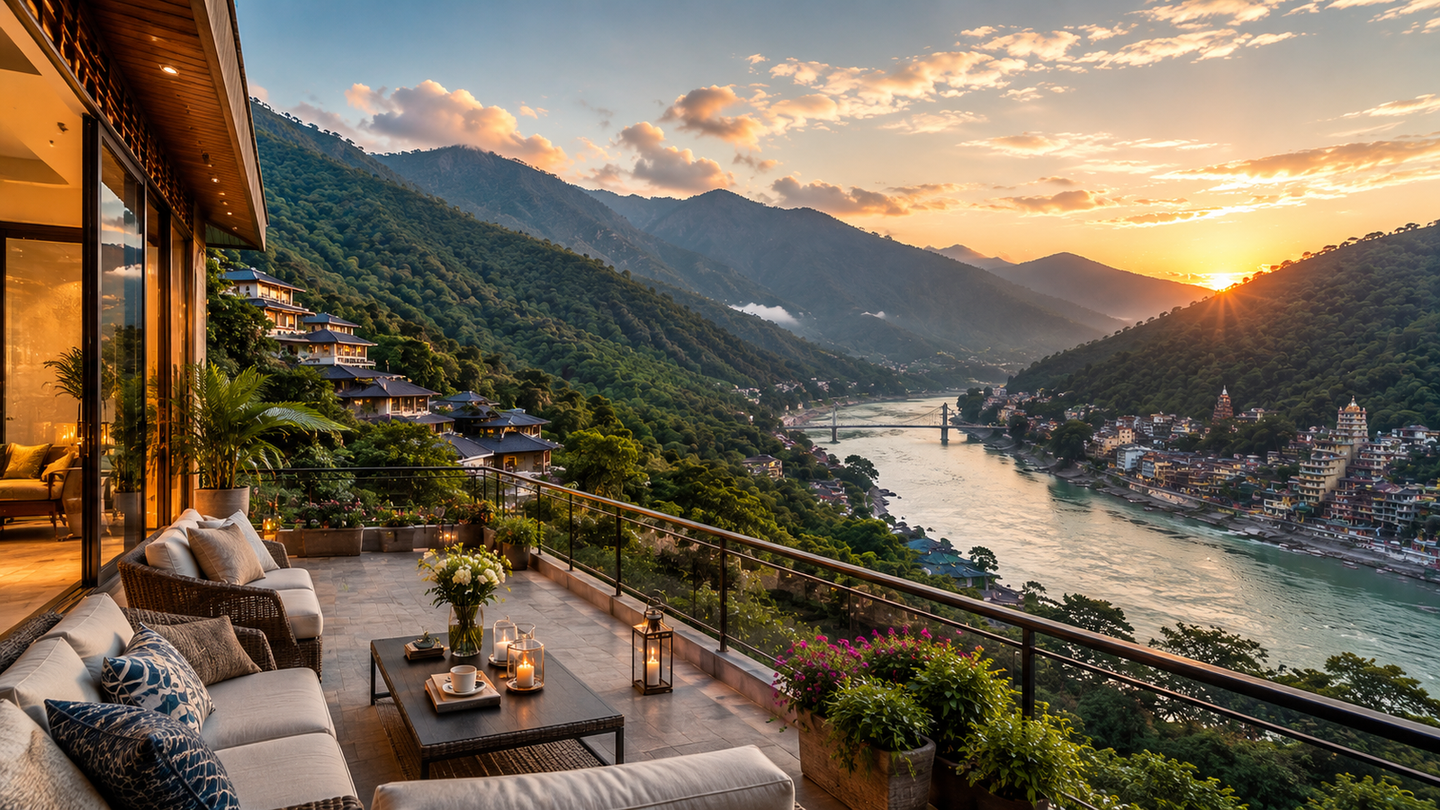 Ganga and Himalayan landscape near Rishikesh