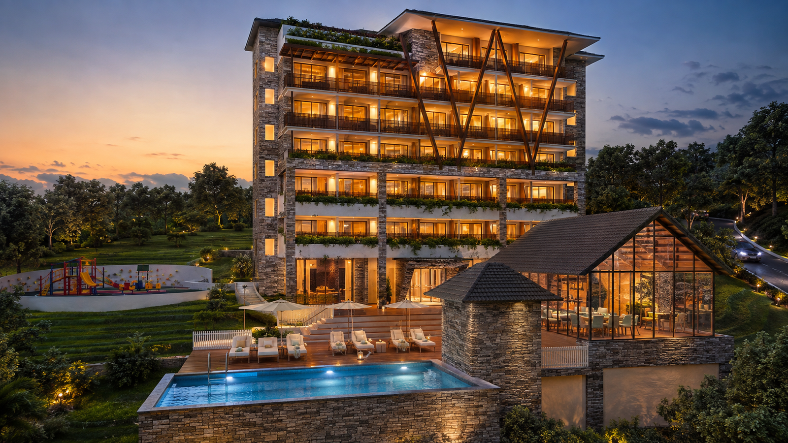 Studio apartment for sale in Rishikesh at Willow Estates near Neelkanth Temple