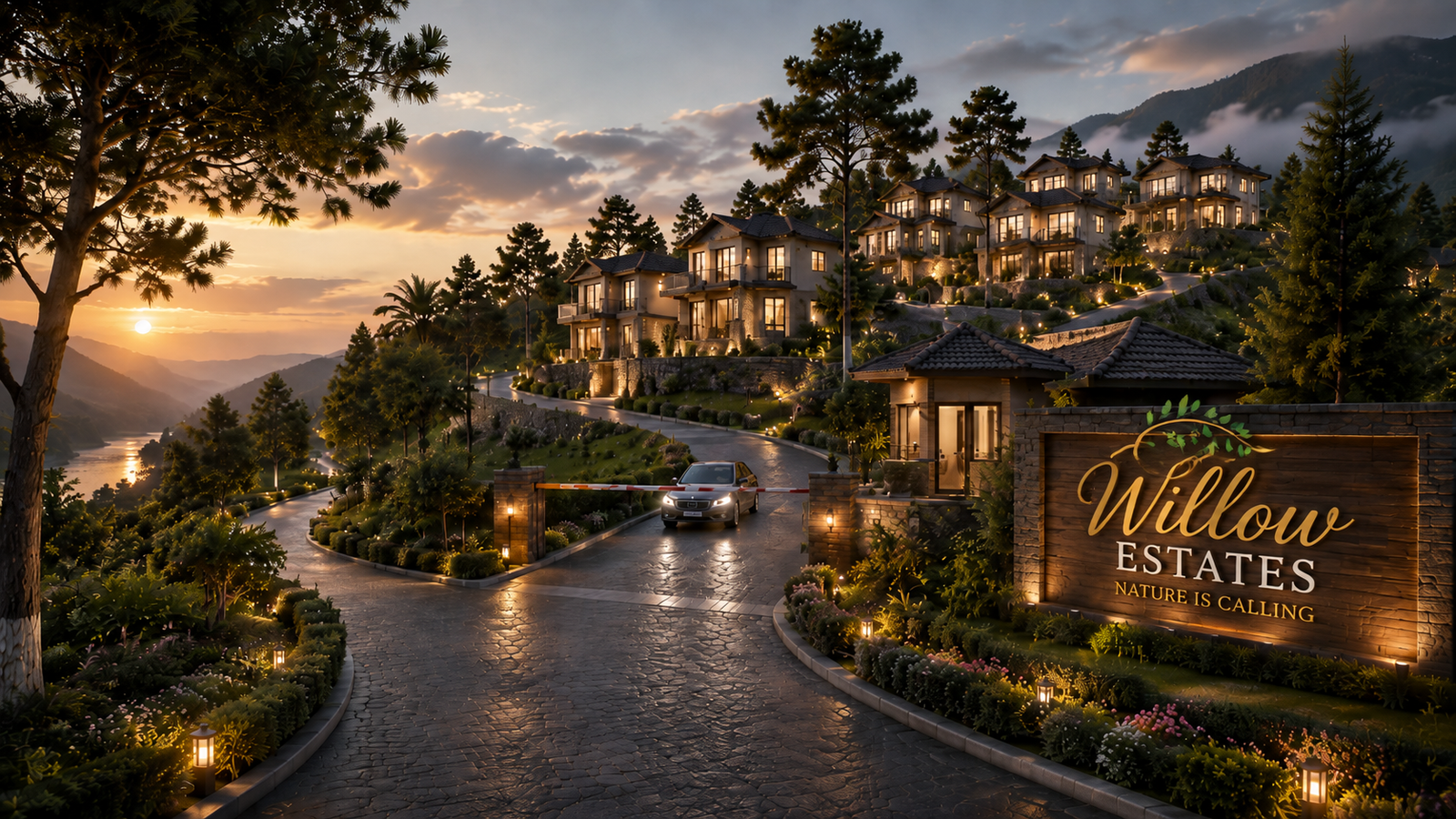 Luxury residential property surrounded by nature